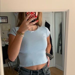 Baby blue Brandy Melville T-shirt - like new!